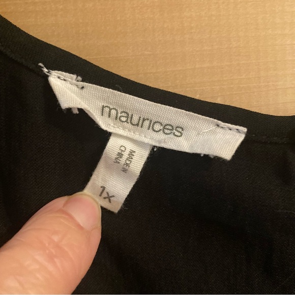 Maurices black zipper back blouse - Picture 4 of 9